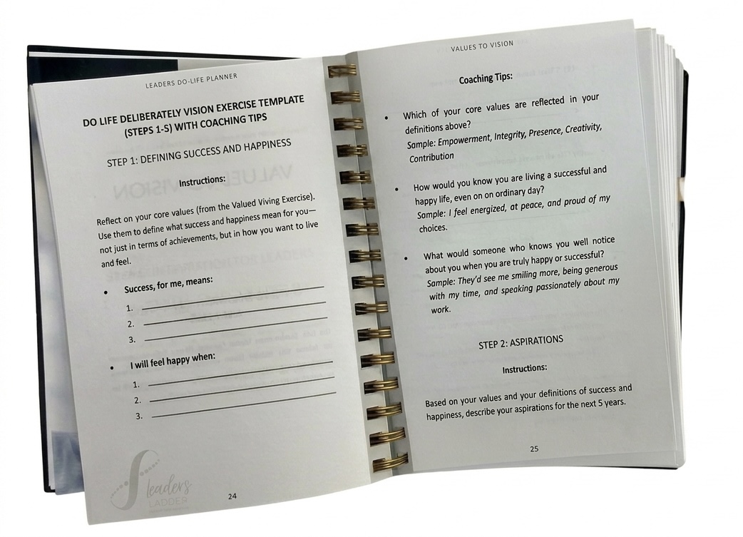 The Do Life Planner, open to a guided exercise